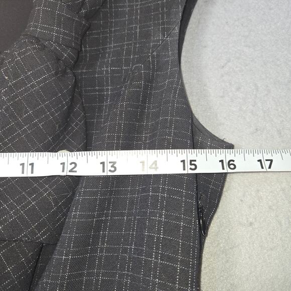 Classiques Entier Gray Plaid Size 6 Sheath Dress Career Business Office Casual - Picture 9 of 11